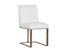 Sunpan Dean Dining Chair - Antique Brass - Cantina Black/Cantina White