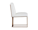 Sunpan Dean Dining Chair - Antique Brass - Cantina Black/Cantina White