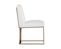 Sunpan Dean Dining Chair - Antique Brass - Cantina Black/Cantina White