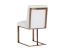 Sunpan Dean Dining Chair - Antique Brass - Cantina Black/Cantina White