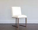 Sunpan Dean Dining Chair - Antique Brass - Cantina Black/Cantina White