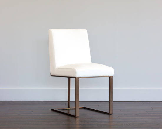 Sunpan Dean Dining Chair - Antique Brass - Cantina Black/Cantina White