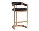 Sunpan Beaumont Barstool - Antique Brass - Cantina Black