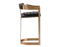 Sunpan Beaumont Barstool - Antique Brass - Cantina Black