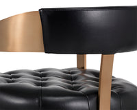 Sunpan Beaumont Barstool - Antique Brass - Cantina Black