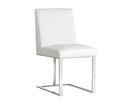 Sunpan Dean Dining Chair - Stainless Steel - Cantina Black/Magnetite/White