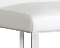 Sunpan Dean Dining Chair - Stainless Steel - Cantina Black/Magnetite/White