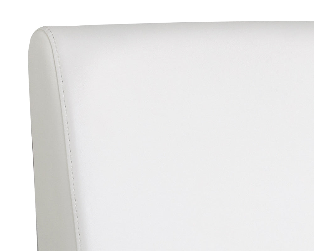 Sunpan Dean Dining Chair - Stainless Steel - Cantina Black/Magnetite/White