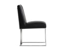Sunpan Dean Dining Chair - Stainless Steel - Cantina Black/Magnetite/White