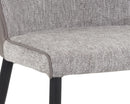Sunpan Klaus Dining Chair - Flint Grey and Napa Taupe/Polo Club Muslin and Dillon Cream/Sparrow Grey and Napa Black