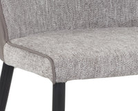Sunpan Klaus Dining Chair - Flint Grey and Napa Taupe/Polo Club Muslin and Dillon Cream/Sparrow Grey and Napa Black
