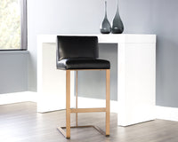 Sunpan Dean Barstool - Antique Brass - Cantina Black