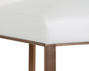 Sunpan Dean Counter Stool In Antique Brass And Cantina Black/White
