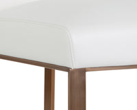 Sunpan Dean Counter Stool In Antique Brass And Cantina Black/White