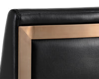 Sunpan Dean Counter Stool In Antique Brass And Cantina Black/White