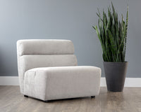 Sunpan Cornell Modular - Armless Chair - Polo Club Kohl Grey / Stone