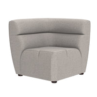 Sunpan Cornell Modular - Corner Chair in Polo Club Kohl Grey/ Polo Club Stone