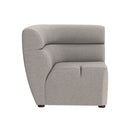 Sunpan Cornell Modular - Corner Chair in Polo Club Kohl Grey/ Polo Club Stone