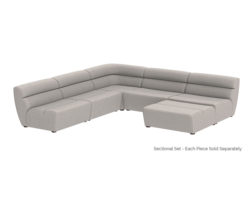 Sunpan Cornell Modular - Ottoman - Polo Club Kohl Grey/Stone