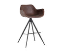 Sunpan Owen Swivel Barstool in Hearthstone Brown/Town Grey