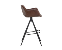 Sunpan Owen Swivel Barstool in Hearthstone Brown/Town Grey