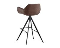 Sunpan Owen Swivel Barstool in Hearthstone Brown/Town Grey