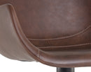 Sunpan Owen Swivel Barstool in Hearthstone Brown/Town Grey