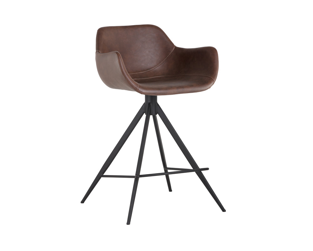 Sunpan Owen Swivel Counter Stool - Hearthstone Brown/Town Grey