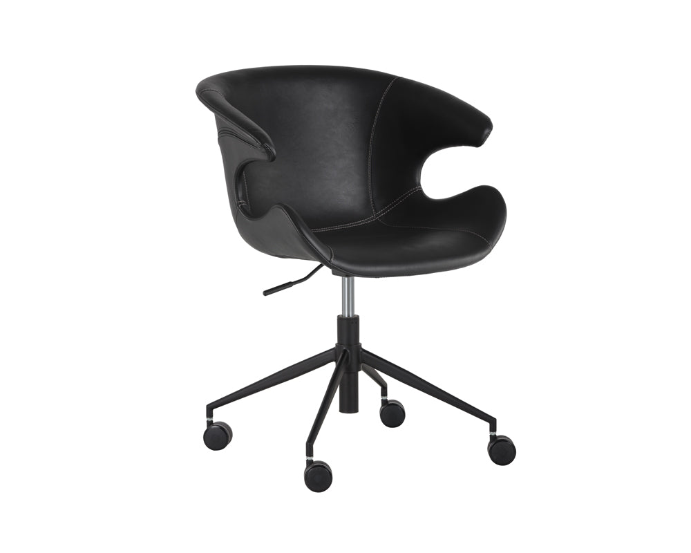 Sunpan Kash Office Chair - Hearthstone Brown / Nightfall Black / Town Grey
