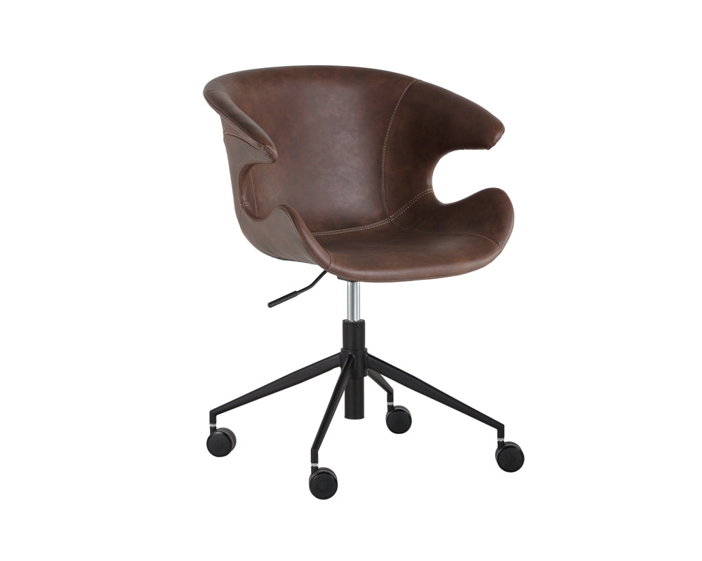 Sunpan Kash Office Chair - Hearthstone Brown / Nightfall Black / Town Grey