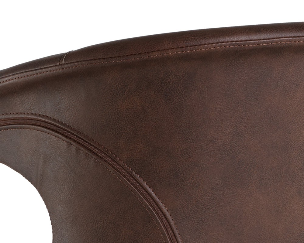 Sunpan Kash Office Chair - Hearthstone Brown / Nightfall Black / Town Grey