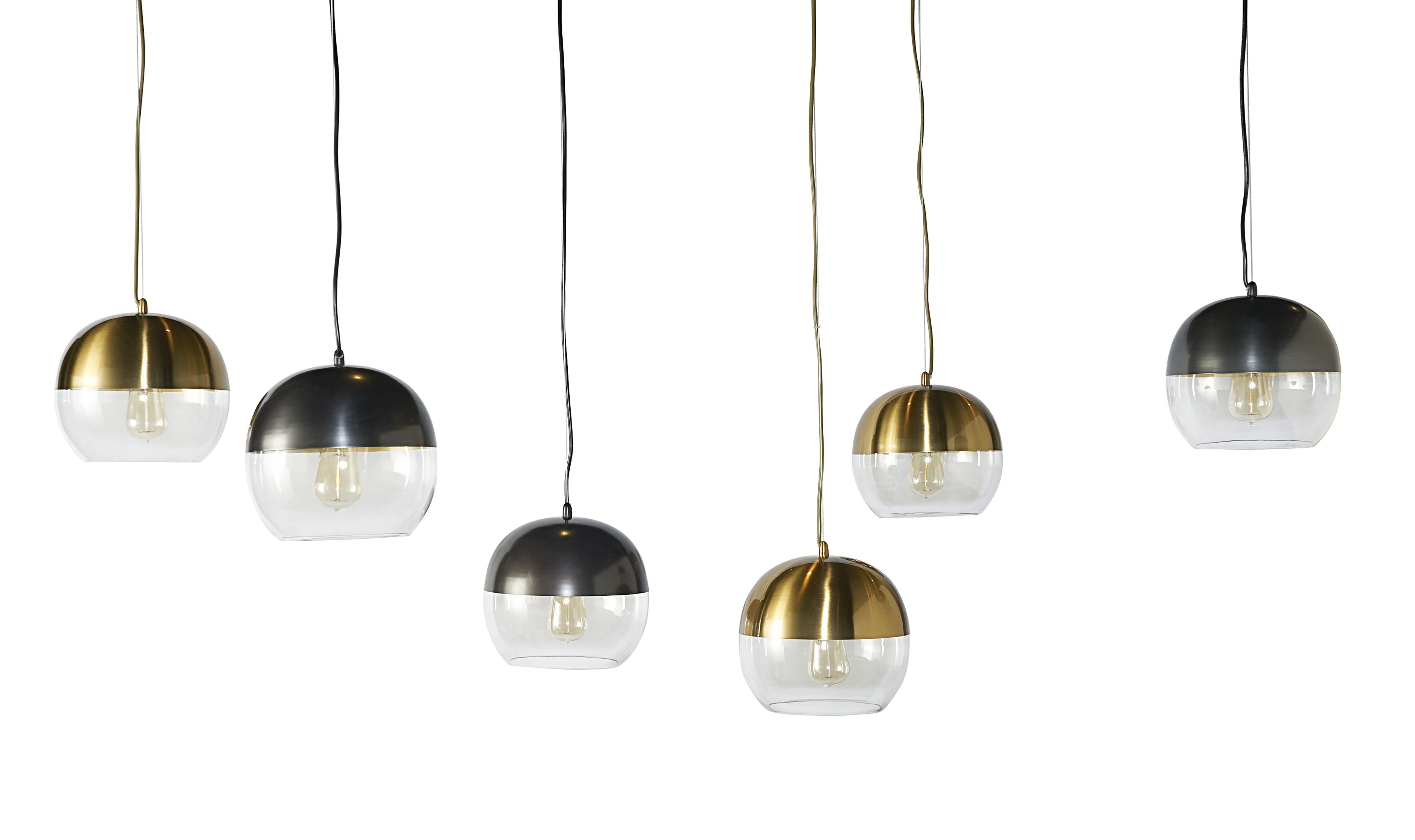 SUNPAN Palin Pendant Light - Brass/Gunmetal