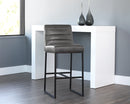 Sunpan Owen Swivel Barstool in Hearthstone Brown/Town Grey