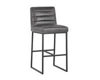 SUNPAN Spyros Barstool in Coal Black/Havana Dark Brown/Overcast Grey