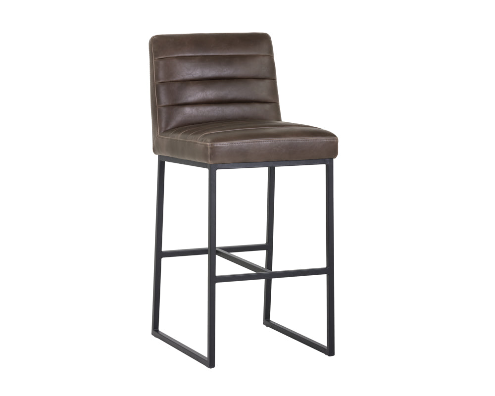 Sunpan Owen Swivel Barstool in Hearthstone Brown/Town Grey