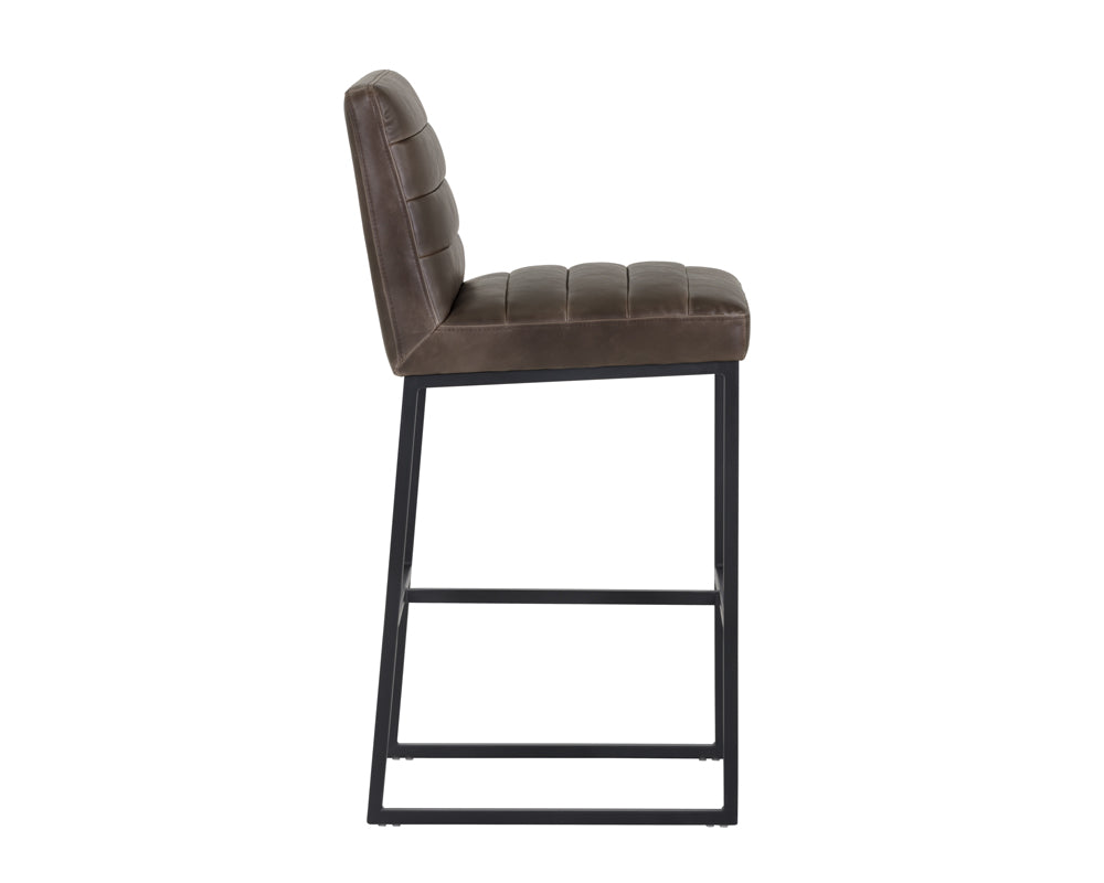 Sunpan Owen Swivel Barstool in Hearthstone Brown/Town Grey