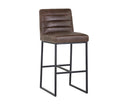 SUNPAN Spyros Barstool in Coal Black/Havana Dark Brown/Overcast Grey