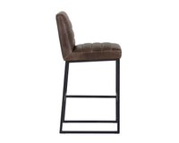 SUNPAN Spyros Barstool in Coal Black/Havana Dark Brown/Overcast Grey