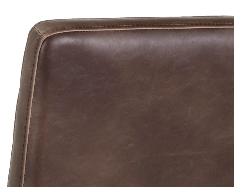 SUNPAN Spyros Barstool in Coal Black/Havana Dark Brown/Overcast Grey