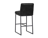 SUNPAN Spyros Barstool in Coal Black/Havana Dark Brown/Overcast Grey