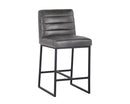 Sunpan Spyros Counter Stool - Coal Black/Havana Dark Brown/Overcast Grey