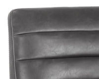 Sunpan Spyros Counter Stool - Coal Black/Havana Dark Brown/Overcast Grey
