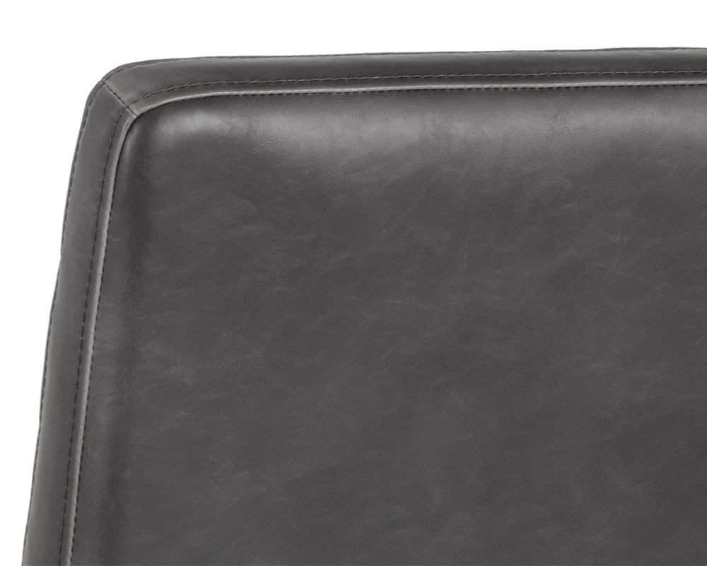 Sunpan Spyros Counter Stool - Coal Black/Havana Dark Brown/Overcast Grey