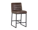 Sunpan Spyros Counter Stool - Coal Black/Havana Dark Brown/Overcast Grey