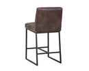 Sunpan Spyros Counter Stool - Coal Black/Havana Dark Brown/Overcast Grey