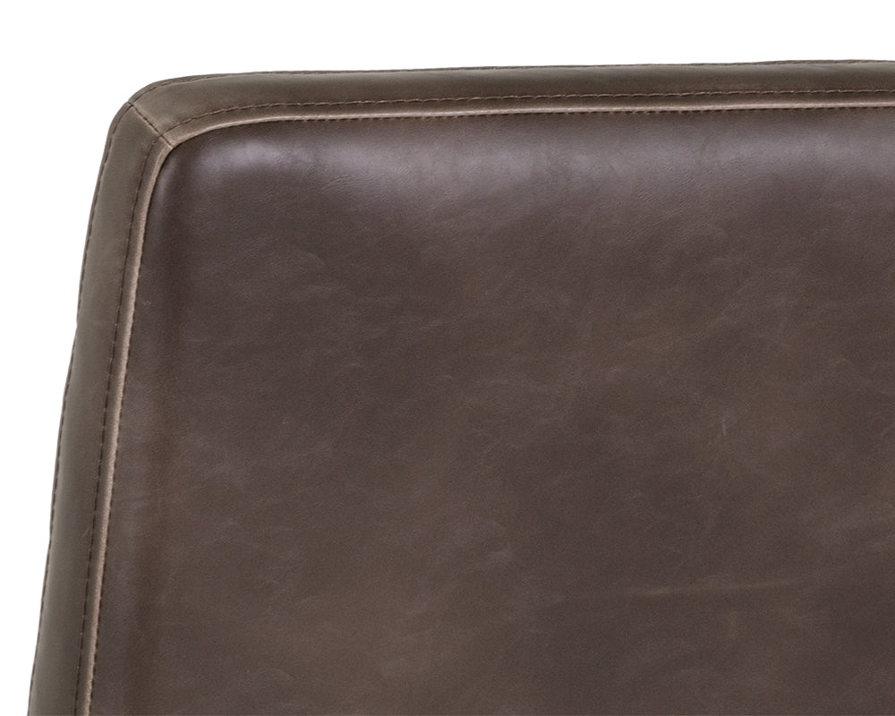 Sunpan Spyros Counter Stool - Coal Black/Havana Dark Brown/Overcast Grey