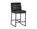 Sunpan Spyros Counter Stool - Coal Black/Havana Dark Brown/Overcast Grey
