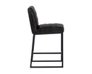 Sunpan Spyros Counter Stool - Coal Black/Havana Dark Brown/Overcast Grey