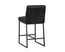 Sunpan Spyros Counter Stool - Coal Black/Havana Dark Brown/Overcast Grey