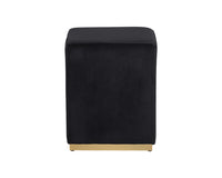 Sunpan Cricket Ottoman In Black/Cream/Grey/Pink